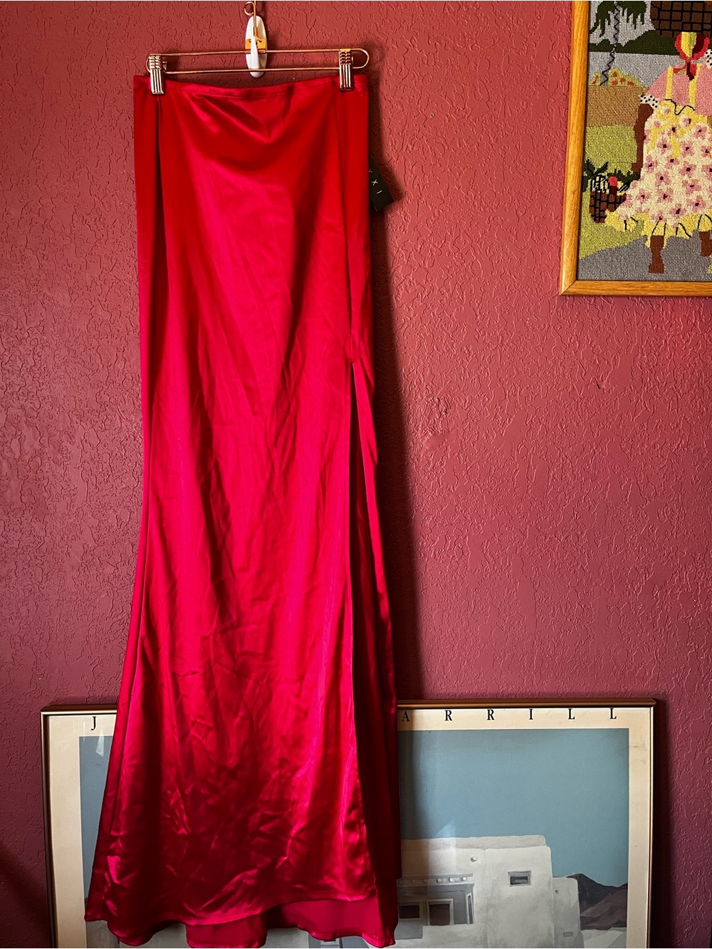 Floor-length Sateen Skirt